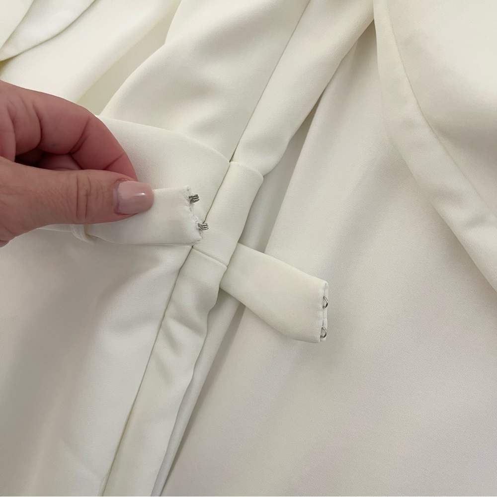 NWT Zara Blazer Mini Dress Belted White Blogger Favorite Size Medium - Picture 10 of 15